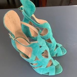 Zara teal gladiator heels